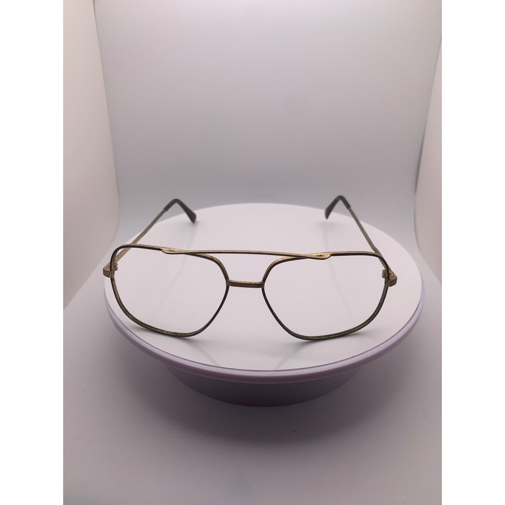 Acuravision Eclipse 1.75 Aviator Eyeglass Frames Gold Tone 9911PA Lenses Missing
